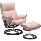 Stressless Stressless® Relaxsessel »Mayfair«, (Set, Relaxsessel mit Hocker), mit Hocker, mit Signature Base, Größe S, M & L, Gestell Wenge, pink