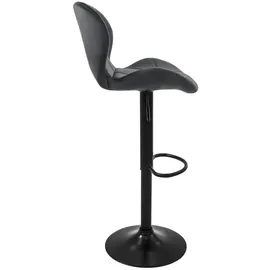 ML-Design Barhocker 2er Set aus Samt Grau Gepolsterter Barstuhl mit Rückenlehne und Fußstütze,