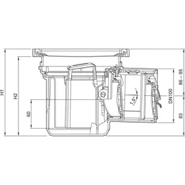 ACO Junior Kellerablauf mit Rückstauverschluss DN 100