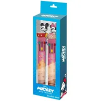 Disney Micky und Minnie Mix-Set mit 2 10-Farben-Stiften, Blau, 9,5 x 23 cm