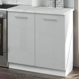 Vicco Küchenzeile Raul 240 cm weiß hochglanz
