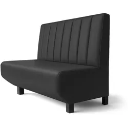 Wagner F | Gastrobank | B:H 200 x 100 cm | Schwarz | Gestreift | Leder