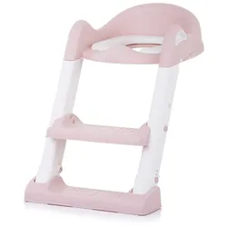 Chipolino Toilettenaufsatz, Toilettensitz mit Leiter, Griffe, Fußstütze, kompakt pink