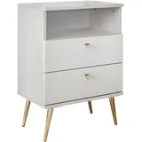 deinbett Nachttisch Laura ¦ weiß ¦ Maße (cm): B: 50 H: 70 T: 34.0