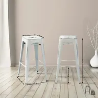 CLP 2er Set Barhocker Joshua antik weiß