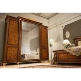 JVmoebel Kleiderschrank Hochwertiger Massivholz-Schrank für italienisches Schlafzimmer Made in Europa braun