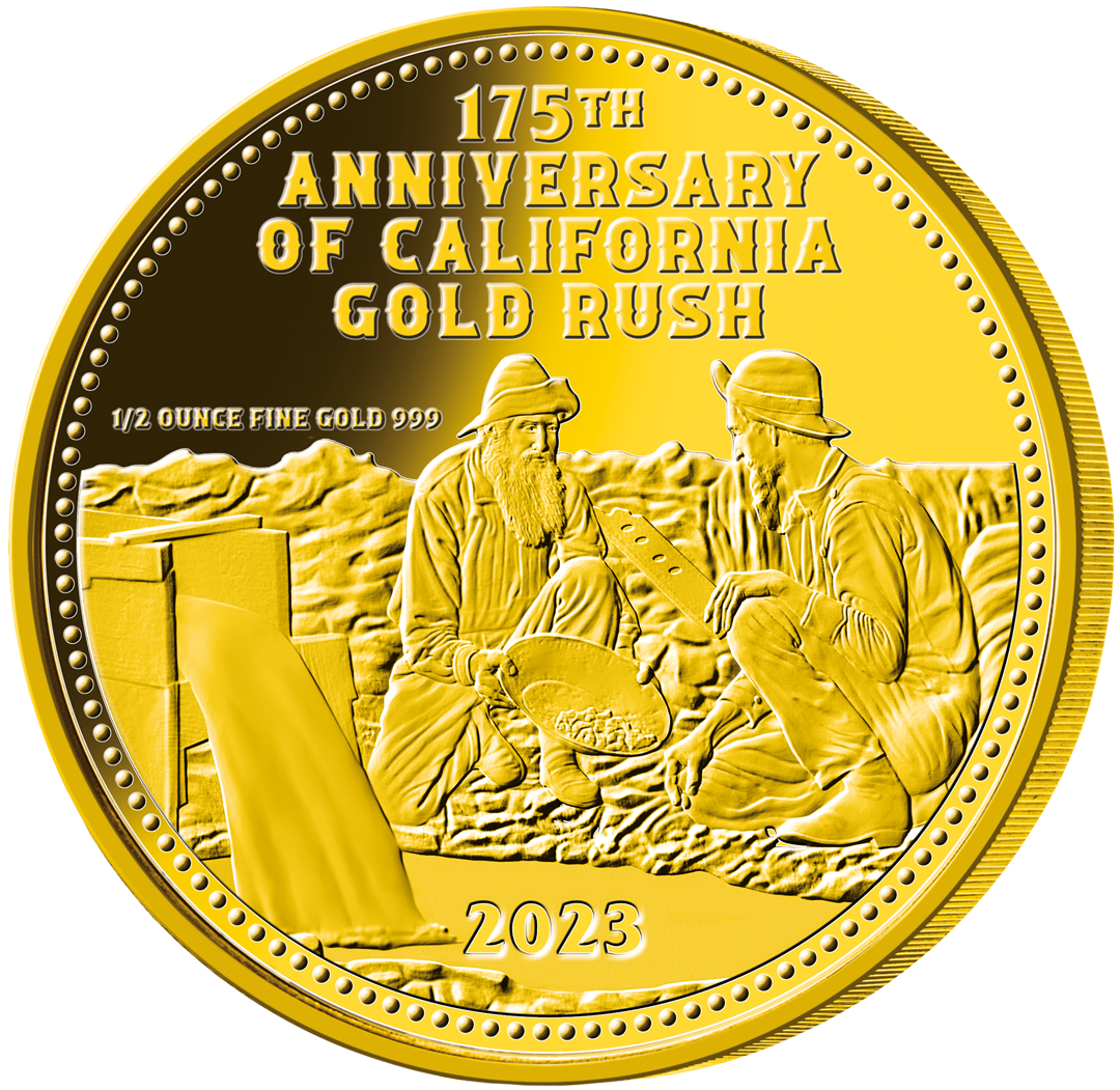 Premium-Satz „175 Jahre Kalifornischer Goldrausch“ in Gold und Silber!