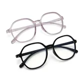 Zimoer 2 Stück Autozoom Lesebrille, Lesebrille Blaulichtfilter für Damen Herren,Langlebige Anti Ermüdung TR 90 Bilderrahmen Intelligente Zoom Lesebrillen Geschenk für Geburtstag Schwarz Lila