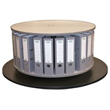 REEF Tisch-Ordnerdrehsäule buche bis zu 24 Ordner, Etagen einzeln drehbar, H: 44,0 cm