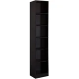 Mobili Rebecca Bücherregal 40 x 29,5 x 200 cm Schwarz