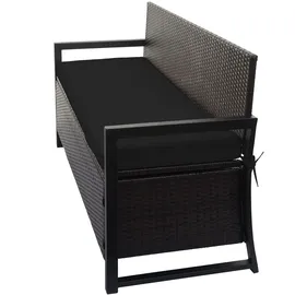 Mendler HWC-F39 3er Sitzbank 150 x 60 x 85 cm Braun