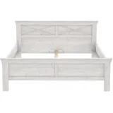 Forte Kashmir Bett, Liegefläche 180 x 200 cm, Holzwerkstoff, Pinie Weiß, B x H x T: 191,3 x 99,4 x 210 cm