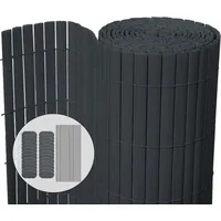 VOUNOT Sichtschutzmatte 80 x 300 cm Grau PVC