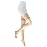 Kunert Damen Halterlose Strümpfe Satin Look 20 DEN - natur | 35|36|37
