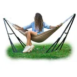 HALOFIT Hängematte mit Gestell für Outdoor 2 Personen: Robust & Klappbar