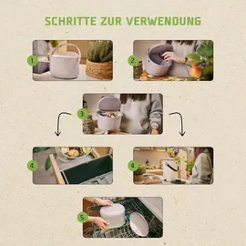 Skaza Exceeding Expectations Behälter für Küchenabfälle, formschöner Komposteimer, Biomüll-Eimer, schwarz