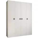 abiks möbel Drehtürenschrank COMO 190 x 245,5 x 50 cm Schwarz/Weiß