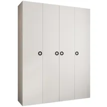 abiks möbel Drehtürenschrank COMO 190 x 245,5 x 50 cm Schwarz/Weiß
