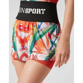 Plein Sport Shorts, Größe M, in weiß 0121 | white/multicolored