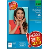 Sigel Fotopapier DIN A4 hochglänzend 195 g/qm 40 Blatt