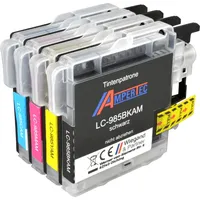 Ampertec 4 Kompatible Tinten ersetzt Brother LC-985 Multipack KCMY