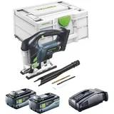 Festool CARVEX PSBC 420 EB-Basic Akku Pendelstichsäge 18 V 120 mm Brushless + 2x Akku 8,0 Ah + Schnellladegerät + Systainer