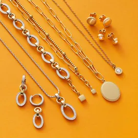 LEONARDO 023404 Damen-Ohrringe Creolen Edelstahl, GOLD/ SILBER