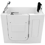 AcquaVapore Sitzwanne Badewanne mit Tür 68 x 110 x 114 cm (S08WP-TH-B-R)