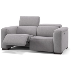 Stoff Couch SORRENTO Stoffsofa Relax Sofa - Grau