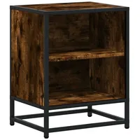 VidaXL Nachttisch Räuchereiche 40x31x50 cm Holzwerkstoff und Metall