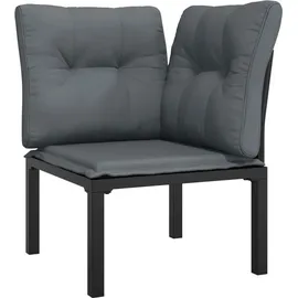 vidaXL Garten-Lounge-Set 3-tlg. schwarz/grau
