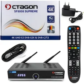 Octagon SF8008 Supreme Combo 4K UHD Receiver mit 2 TB M.2 SSD Festplatte