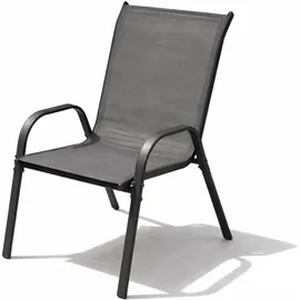 Mojawo Stapelsessel Gartenstuhl 53 x 73 x 92 cm anthrazit