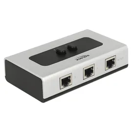 DeLock Umschalter RJ45 2 Port manuell bidirektional