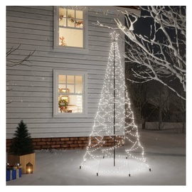 vidaXL LED-Weihnachtsbaum mit Metallstange 500 LEDs Kaltweiß 3 m