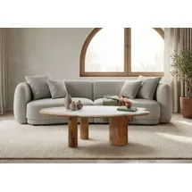 MASSIVMOEBEL24.DE Couchtisch Sheesham Weiß 120 x 70 x 35 cm