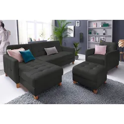 exxpo - sofa fashion Ecksofa »Elio, kompakt und komfortabel, bequem und zeitloses Design, L-Form«, wahlweise mit Bettfunktion exxpo - sofa fashion mystik