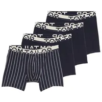 Tom Tailor Boxershorts im 4er-Pack, blau, Gestreift, Gr. S/4