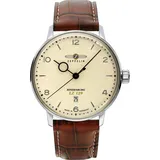 Zeppelin Herrenuhr LZ129 Hindenburg Lederband braun