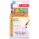 Stabilo Fineliner point 88 Pastellove Set - 12er Pack - mit 12 verschiedenen Farben