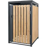 ML-Design Mülltonnenbox für 1 Tonne 240L 68x80x116,3 cm Anthrazit-Lärchenoptik