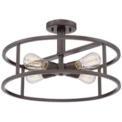 New Harbor 4-flammige Halbdeckenleuchte - Western Bronze - QZ-NEW-HARBOR-SF