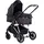 Chipolino Kinderwagen Aura 2 in 1 umbaubar Wickeltasche Sitz umkehrbar bis 22 kg schwarz gemustert
