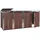 Mendler WPC Mülltonnenverkleidung K14 für 4 Tonnen 120 x 264 x 85 cm walnuss/holzoptik