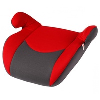 Autositzerhöhung Belina Full von UNITED KIDS Gruppe II/III (15-36 kg) Kindersitz Autositz (43 x 36 x 18,5 cm), Farbe:Rot-Grau