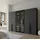Rauch »Kleiderschrank Schrank Garderobe SKAT SHINE mit hochwertigem,«, transparentem Grauglas inkl. umfangreichem Zubehör MADE IN GERMANY