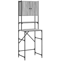 vidaXL Waschmaschinenschrank 68 x 48,5 x 194 cm Grau Sonoma-Eiche Holz, Metall, Spanplatte