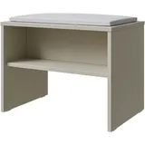 Saphir Badkommode SAPHIR "Badezimmer Sitzbank inkl. Sitzkissen aus Kunstleder in weiß und Ablage", beige (kaschmir matt touch), B:60cm H:48cm T:40cm, Spanplatte, Sideboards, verschiedene Farben, Garderobenbank 60 cm breit, gepolstert