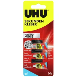 UHU Sekundenkleber 3x1 g