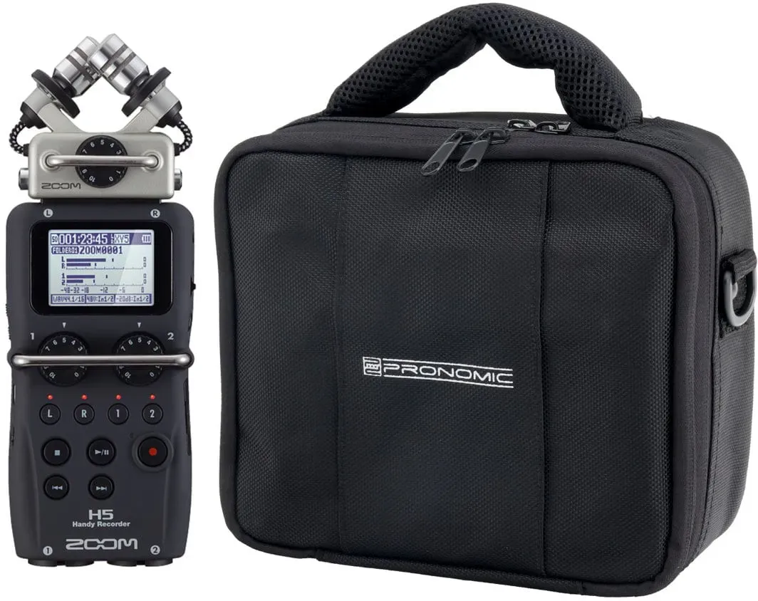 Zoom H5 portabler Audio-Recorder Set mit Recorder-Tasche